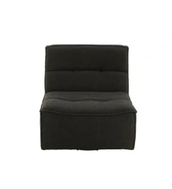 Fotel obrotowy Swivel Bouclé  83 cm czarny
