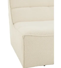 Fotel obrotowy Swivel Bouclé  83 cm kremowy