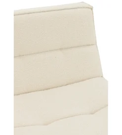 Fotel obrotowy Swivel Bouclé  83 cm kremowy