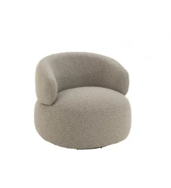 Fotel obrotowy Swivel II Bouclé 82 cm taupe