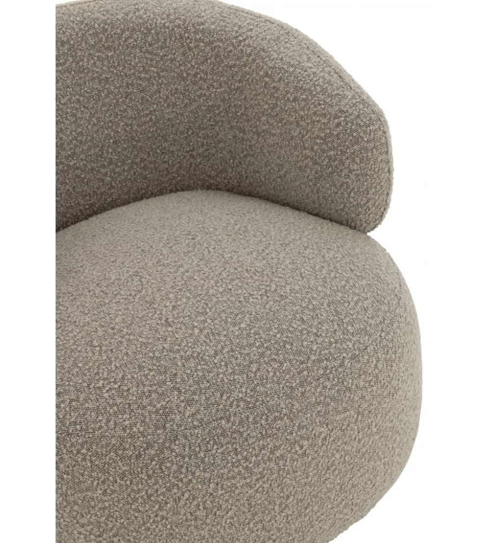 Fotel obrotowy Swivel II Bouclé 82 cm taupe