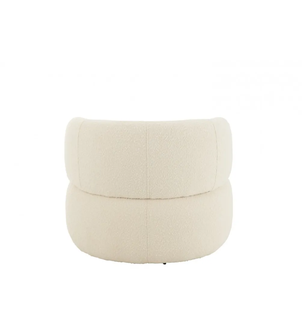 Fotel obrotowy Swivel II Bouclé 82 cm kremowy