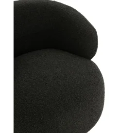 Fotel obrotowy Swivel II Bouclé  82 cm czarny