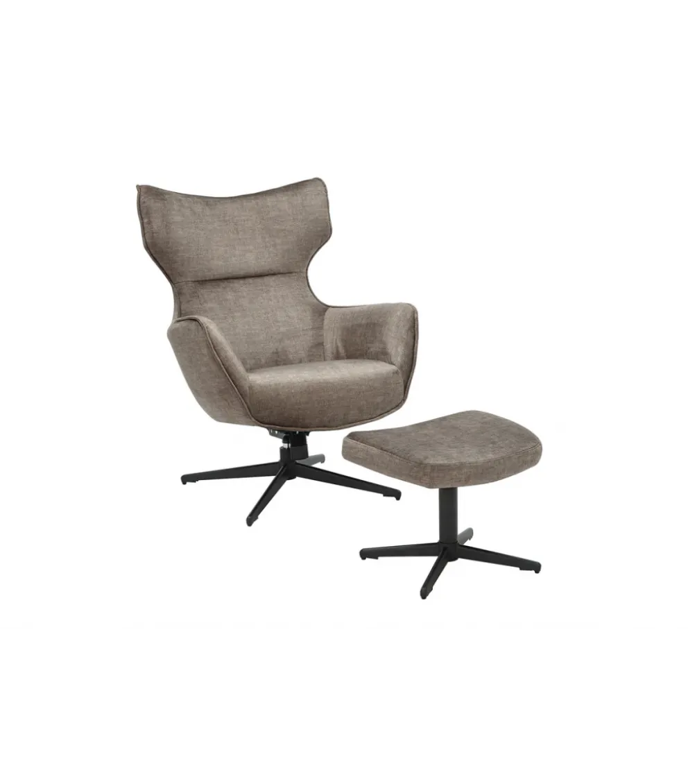 Fotel obrotowy VOGUE welwet taupe