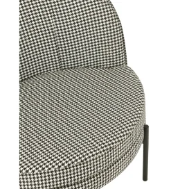 Fotel PIED DE POULE 70 cm czarnobiały