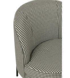 Fotel PIED DE POULE 70 cm czarnobiały
