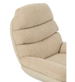Fotel Relax z podnóżkiem beżowo szary