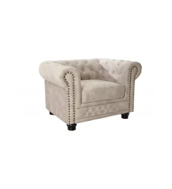 Fotel ROCHESTER Chesterfield 105 cm beżowy