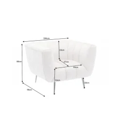 Fotel Scarlett 106 cm szampański beż
