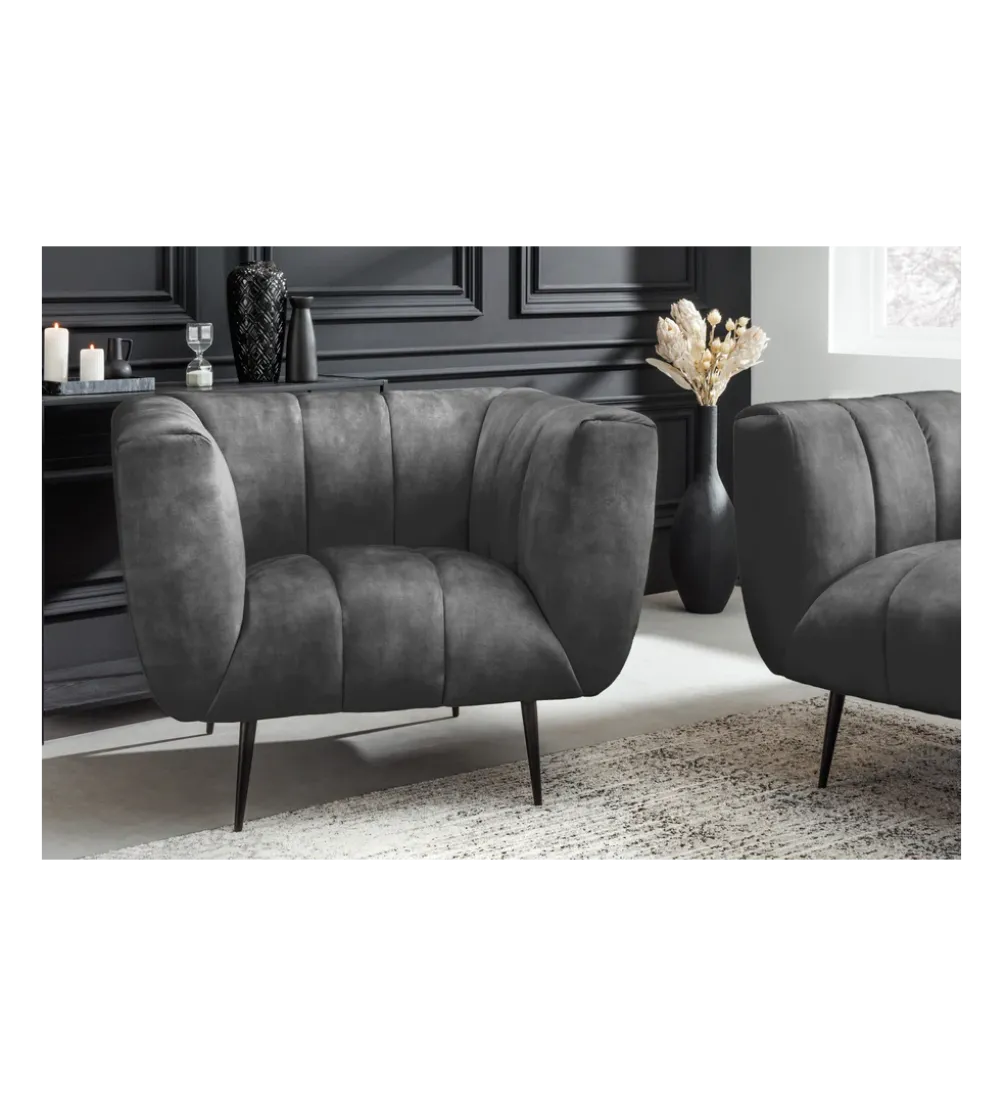 Fotel Scarlett 106 cm szary
