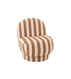 Fotel STRIPED 72 cm białokarmelowy
