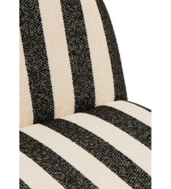 Fotel STRIPED 76 cm czarnobiały