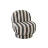 Fotel STRIPED 76 cm niebiesko biały
