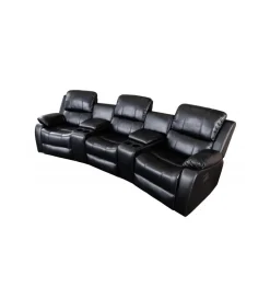 Fotel trzyosobowy DALLAS Hollywood 295 cm czarny