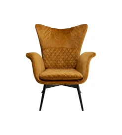 Fotel TUDOR VELVET 102 cm welur złotobrązowy
