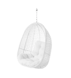 Fotel wiszący DIDO 111 cm rattan biały