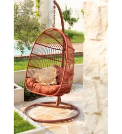 Fotel wiszący EGGA 195 cm czerwony
