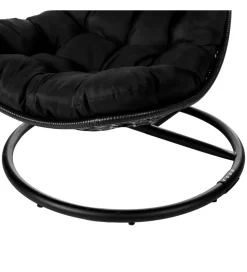 Fotel wiszący POLE DIDO 192 cm rattan czarny