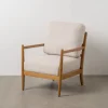 Fotel ZABERMA 88 cm naturalny biały