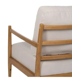 Fotel ZABERMA 88 cm naturalny biały