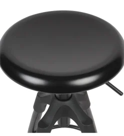 Hoker obrotowy AVERS 72 cm - 80 cm czarny