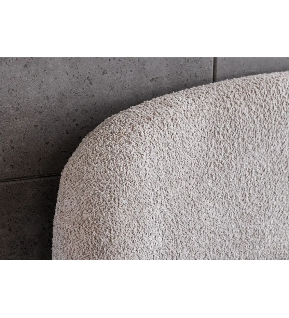 Łóżko ART DECO 180 x 200 cm bouclé beżowe