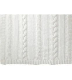 Koc Pled Twist 130 cm x 180 cm biały