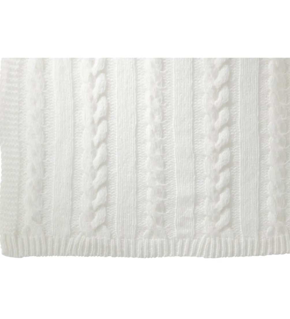 Koc Pled Twist 130 cm x 180 cm biały