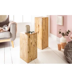 Kolumna Columna 75 cm akacja teak szary