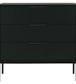Komoda ADAM 94 cm drewno sosny czarna