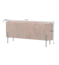 Komoda ADLON 180 cm drewno mango brązowa