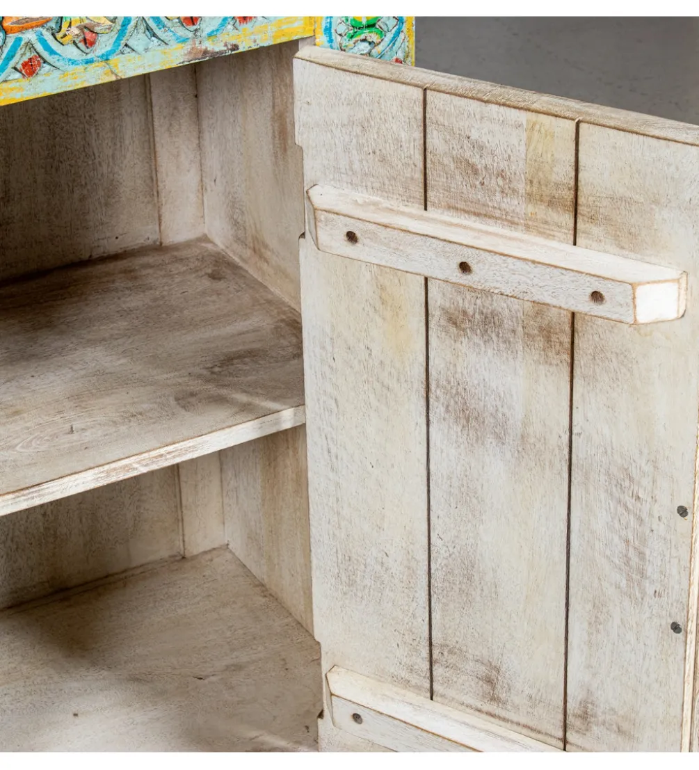 Komoda AENRMES 90 cm drewno mango