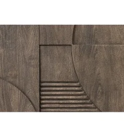 Komoda ART DECO 170 cm drewno mango szary