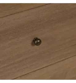 Komoda BATARU 90 cm drewno paulowni naturalna