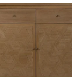 Komoda BATARU 90 cm drewno paulowni naturalna