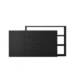 Komoda Bota 180 cm czarna