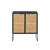 Komoda CANE PANE 89 cm naturalna czarna