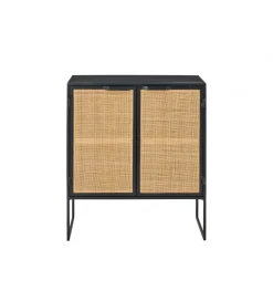Komoda CANE PANE 89 cm naturalna czarna