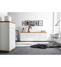 Komoda CHIARO 180 cm biało kremowa