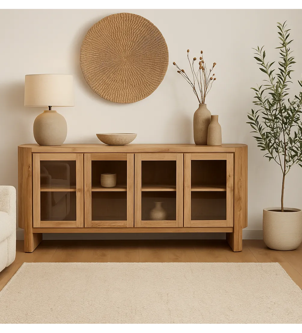 Komoda CREEL 180 cm drewno akacjowe