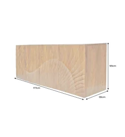 Komoda DAVIDE SCORPION 180 cm drewno mango brązowa