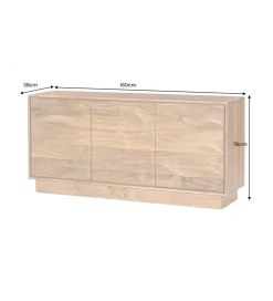 Komoda DESERT 160 cm drewno akacja naturalna