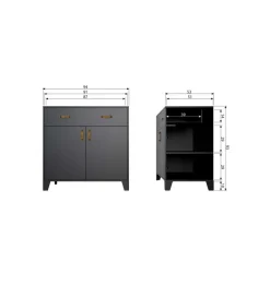 Komoda DIAN 94 cm czarna