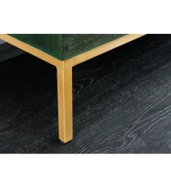 Komoda 3D PEACOCK 175 cm drewno mango ciemnozielona