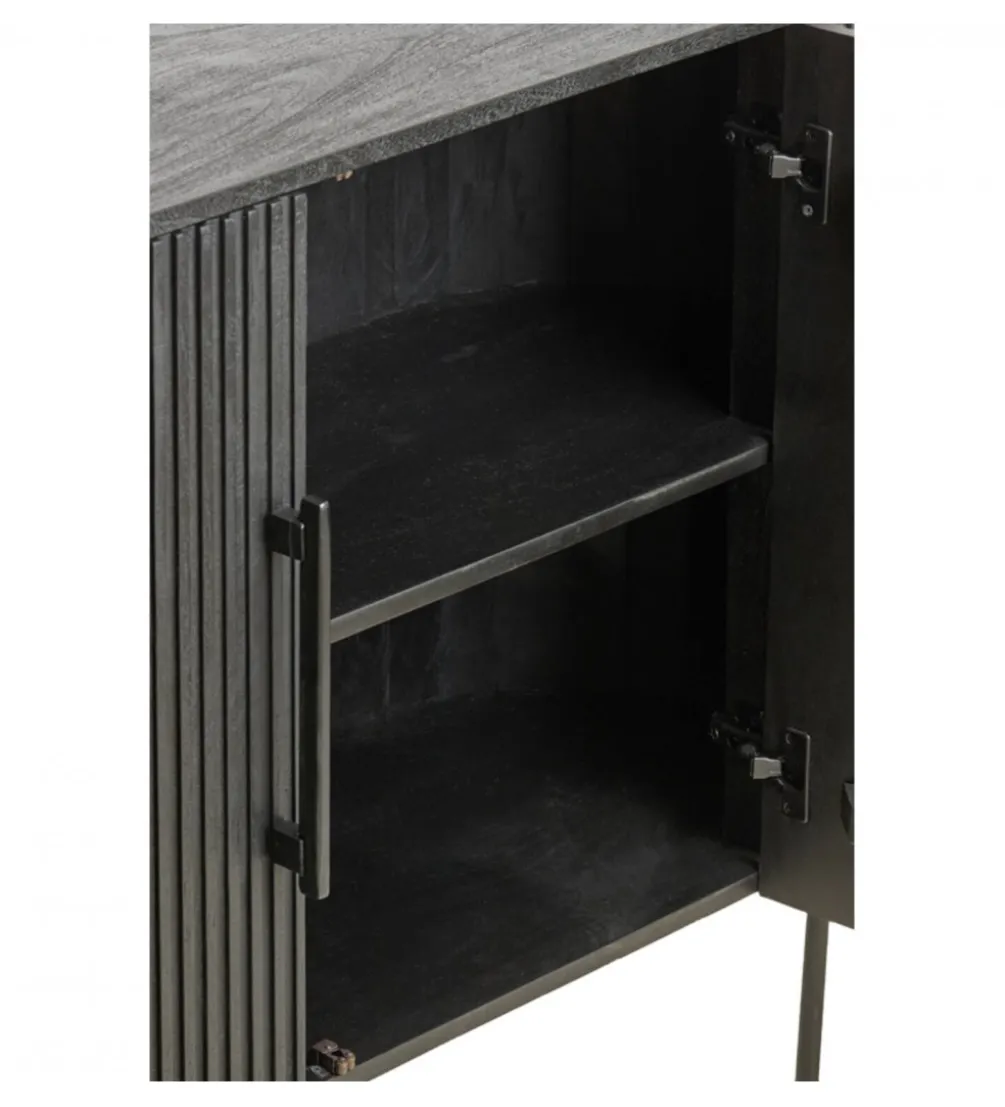 Komoda DUMOSI 140 cm czarna