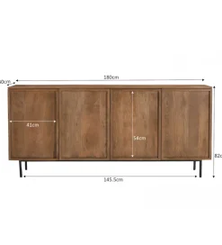 Komoda ELAN 180 cm drewno mango