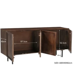 Komoda ELANI 180 cm drewno mango brązowa