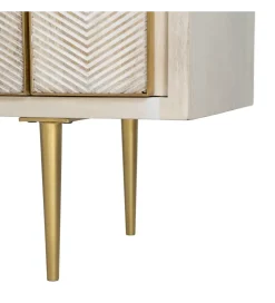 Komoda ESPAZERO 152 cm drewno mango biała