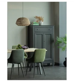 Komoda EVA 150 cm drewno sosna czarna