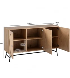 Komoda FONTA 140 cm w optyce dębu